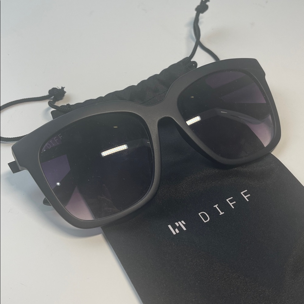 Diff Sunglasses Hailey matte black EUC - image 3